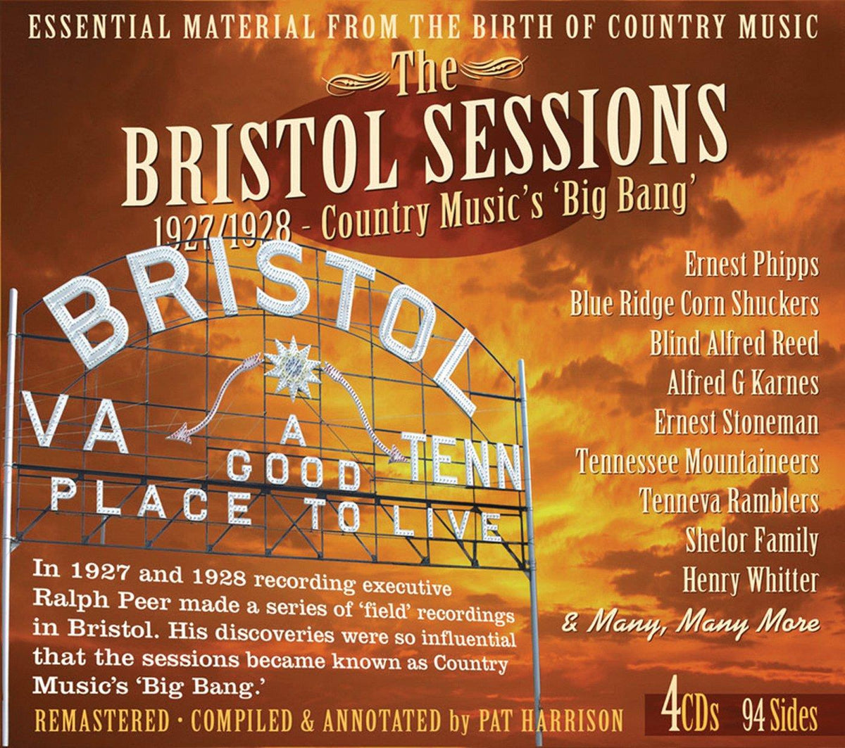 The Bristol Sessions 1927-28 - Country Music's Big Bang - 4 CD Box Set